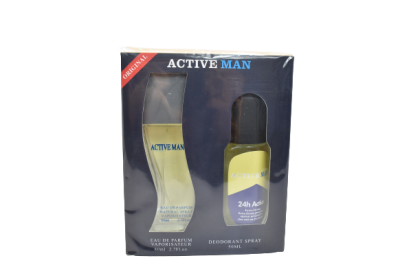 Set parfum+roll on active man