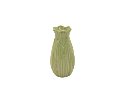 Vaza cu frunze,din ceramica 1285g 