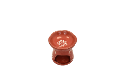 Candela ceramica, flori 1169g