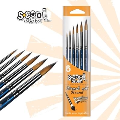 Set 6 pensule rotunde sc099