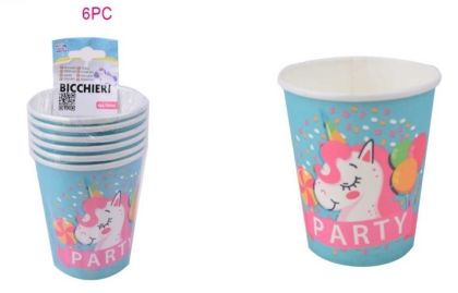 Pahare party ai0132 9.5cm 6/set unicorn