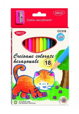 Creion color 18 culori daco cc318                           