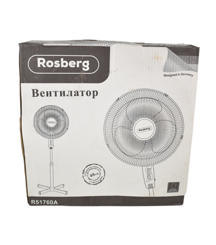 Ventilator cu picior rosberg 45w negru r51760a