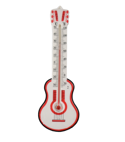 Termometru de camera din plastic in forma de chitara