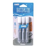 Lipici lichid glitter Junior argintiu 3/set 131152