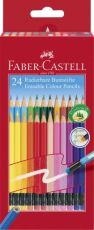 Creioane colorate 24 culori cu guma eco fc116625