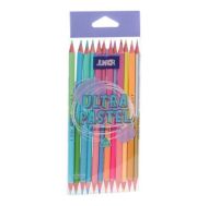 Creioane color junior triunghiulare duo pastel 12/set 130216