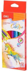 Creioane colorate 12 culori colorun deli dlec00300          