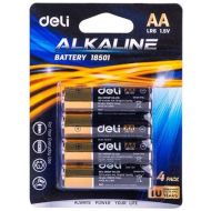 Baterii r6 (aa) alcaline 4 buc/set deli dle18501            