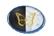 Tava ovala albastra zeta 114 fluture